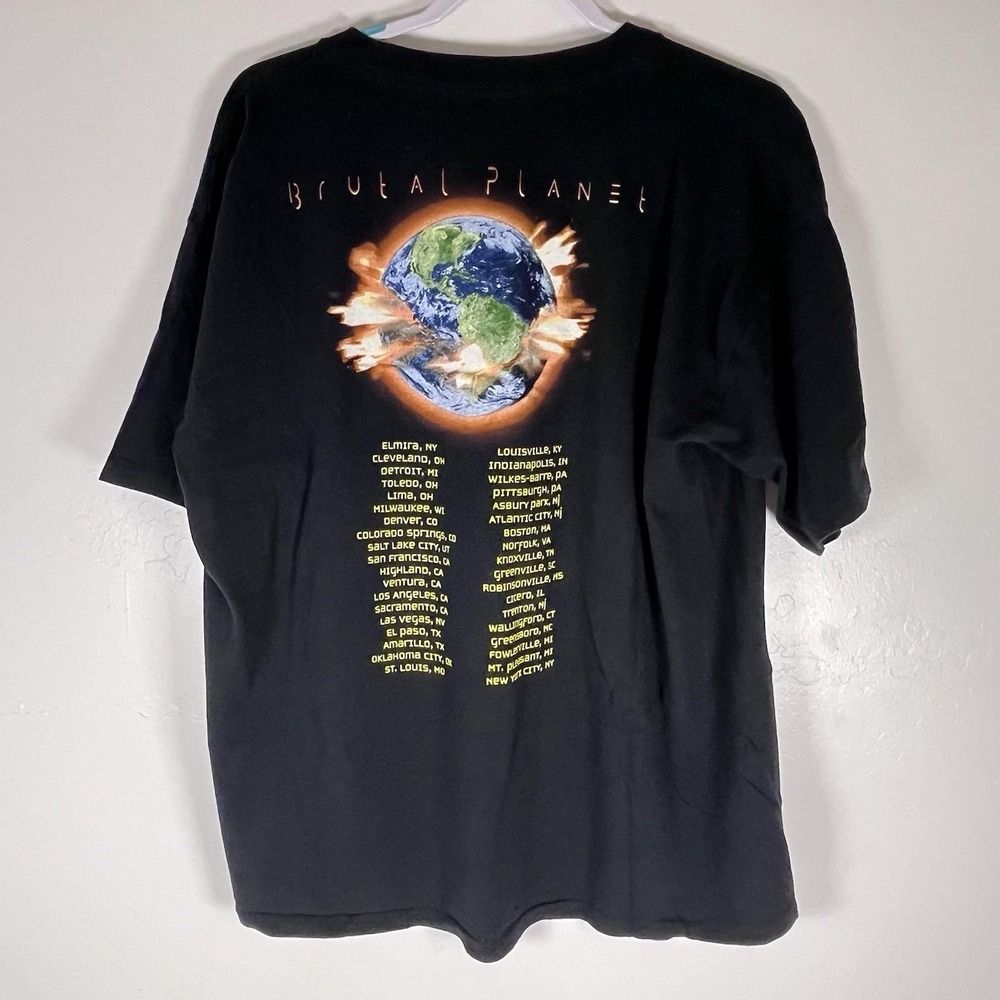 Vintage Alice Cooper Brutal Planet 2000 Tour Shirt Mens Black Graphic Tee XL - Picture 7 of 9
